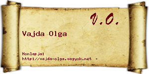 Vajda Olga névjegykártya